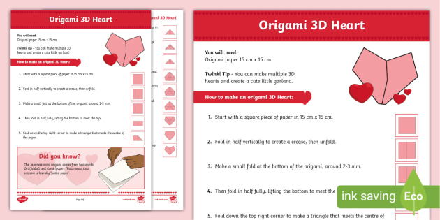 3d Origami Heart How To Make A 3D Origami Heart Basket