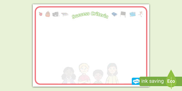 👉 Success Criteria Display Sign (teacher made)