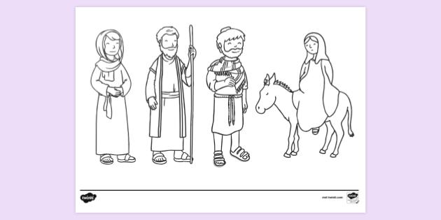 Bible Character Colouring Page (teacher made)