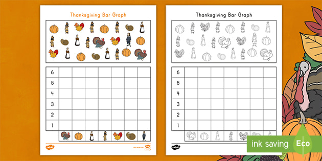 Thanksgiving Count and Graph Activity (teacher made)