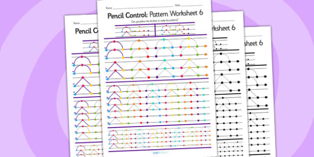 Pencil Control Pattern Worksheet 6