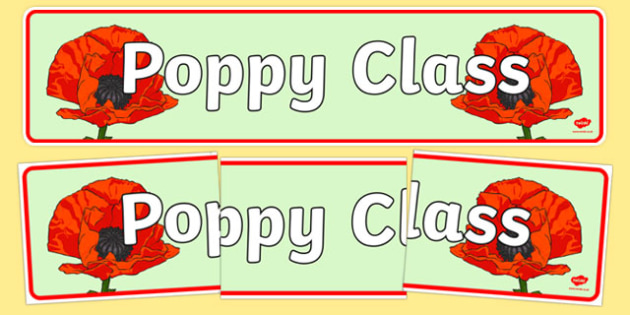 Free Poppy Themed Classroom Display Banner Teacher Made
