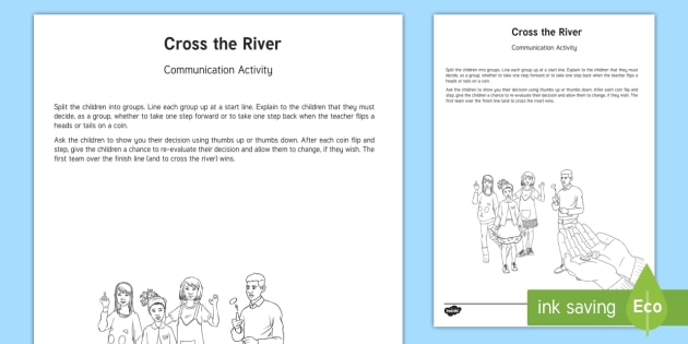 Cross the River Team-Building Game - gym, pe, teamwork