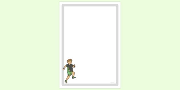 Simple Blank Jogging Page Border | Page Borders | Twinkl