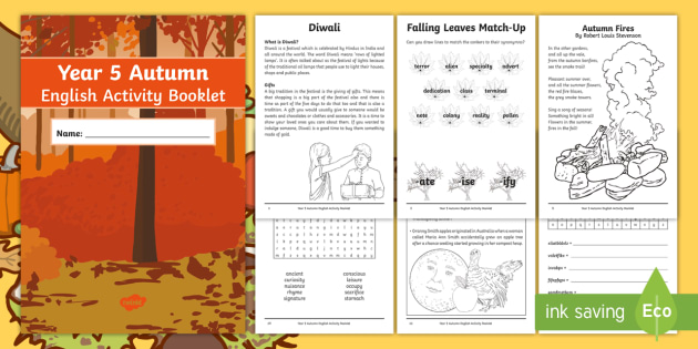 year 5 autumn english activity booklet teacher made