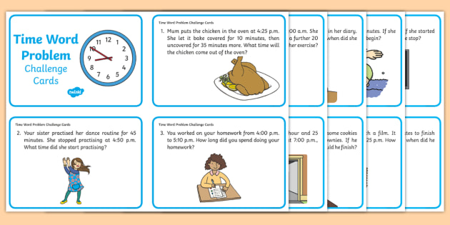 Ks2 Primary Resources Time Word Problems Cards