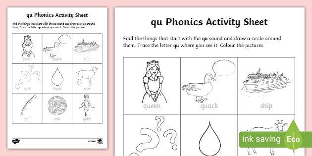 roi qu phonics worksheet twinkl