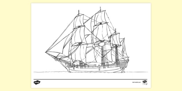 Navy Ship Colouring | Colouring Sheets