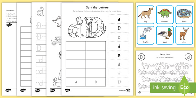 letter d worksheet and activity pack