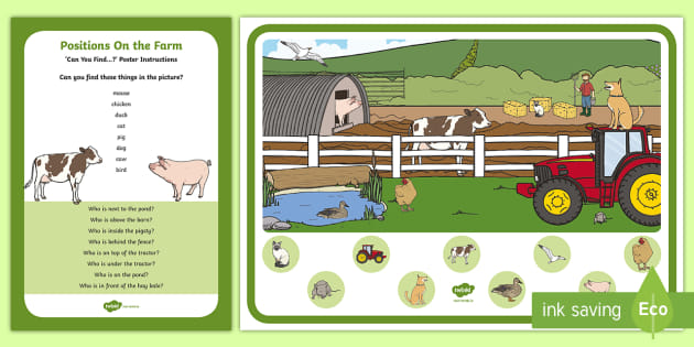 The Farm Aistear Can You Find...? Poster and Prompt Card Pack