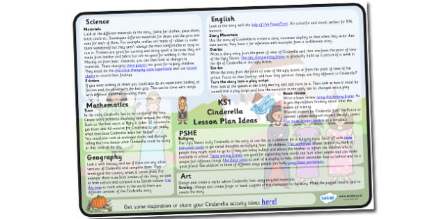 Cinderella Lesson Plan Ideas KS1 (teacher made)