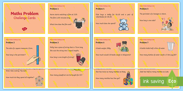 Maths Problems Challenge Cards | Maths Resources