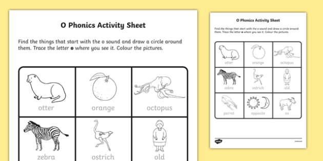 o Phonics Worksheet / Worksheet-Irish, worksheet