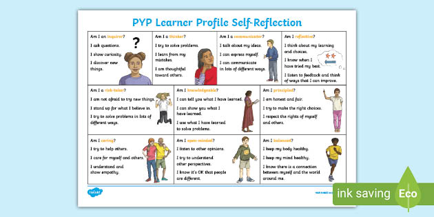 FREE! - PYP Learner Profile Self-Reflection (teacher made)