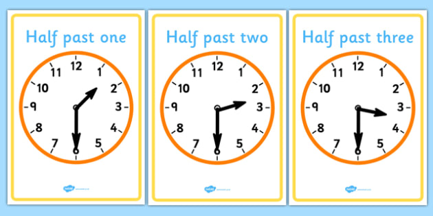 FREE Analogue Clocks Half Past teacher Made 