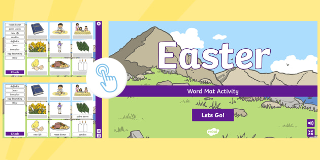 Easter Interactive Word Mat Activity