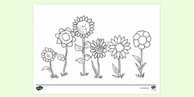 free printable colouring page for flowers colouring sheets