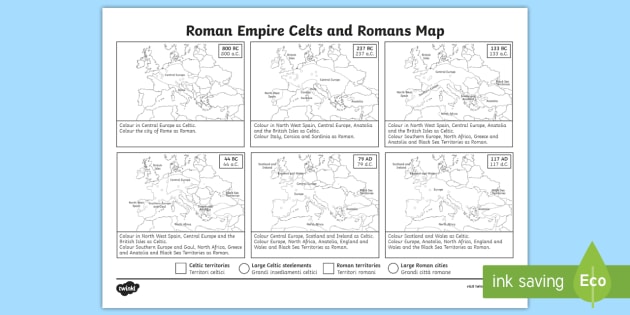 Roman Empire Celts And Romans Map Worksheet Worksheet