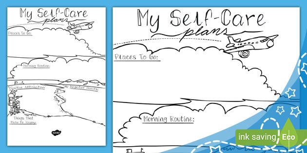 travel themed self care bullet journal page teacher made