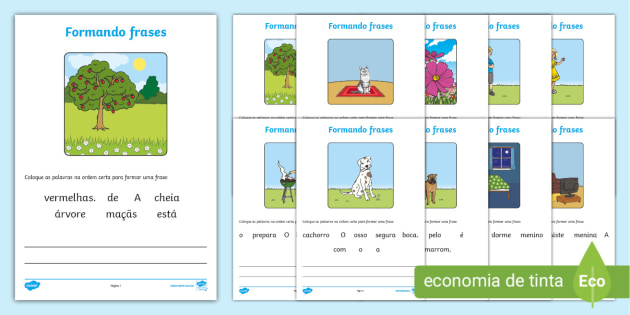 Atividades de Formar Frases – Atividades de Alfabetização