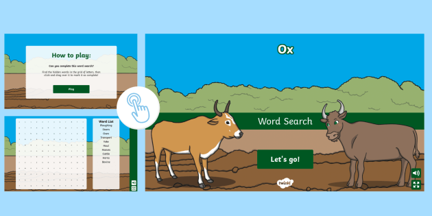 Interactive Ox Word Search (teacher made)