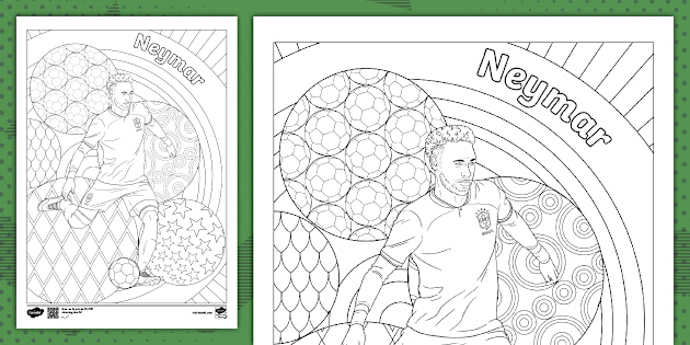 neymar coloring page