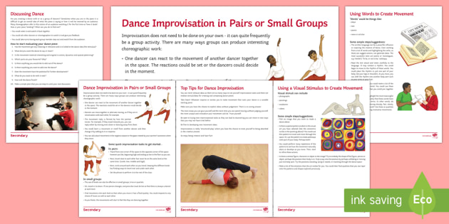 Dance Improvisation And Beyond Activity Pack Teacher Made