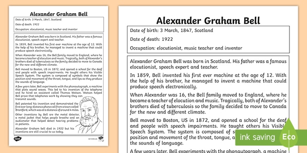 Alexander graham bell informationen fuer kinder