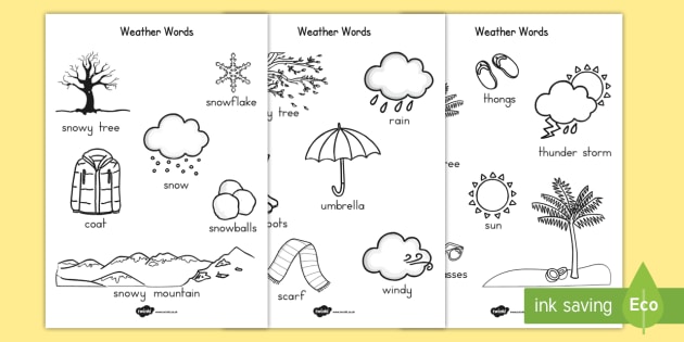 winter words colouring sheet temperate teacher made