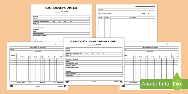 Formato De Planeación Teacher Made 2341