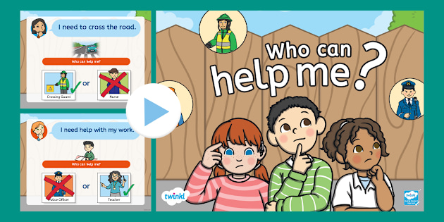 助けてくれる人 勤労感謝の日 小学校英語パワーポイント Who can help me? English PowerPoint for Labor Thanksgiving Day