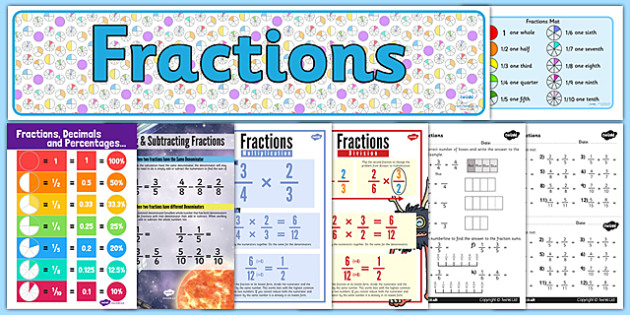 Fractions Display Pack LKS2 (teacher made)