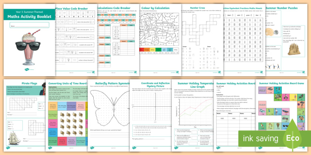 year 5 maths homework booklet