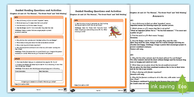 Free Guided Reading Questions Chapters 16 17 And 18 To Support Teaching On