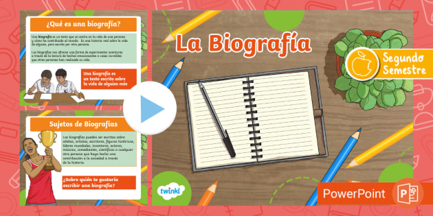 Biografias activity for primaria