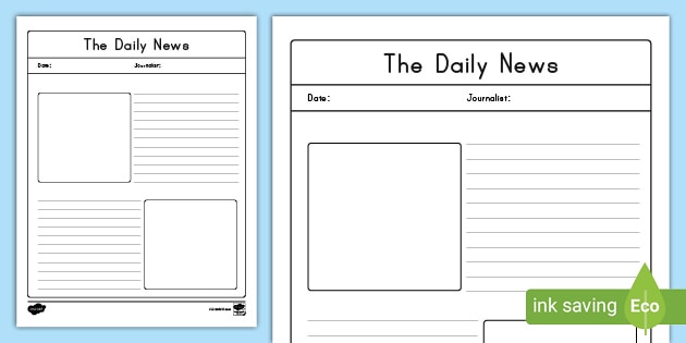 blank newspaper templates