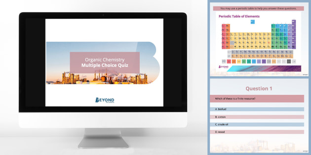 AQA GCSE Organic Chemistry Multiple Choice Quiz PowerPoint