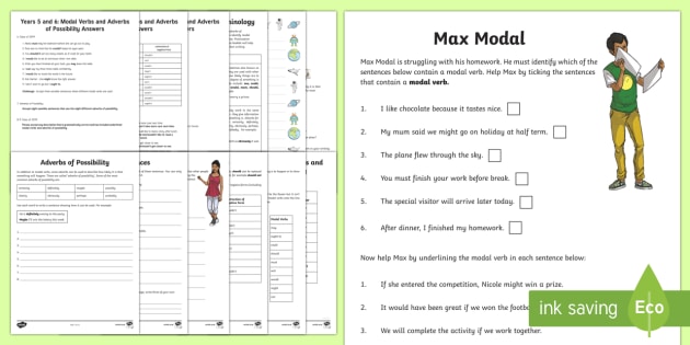years 5 and 6 modal verbs and adverbs of possibility activity booklet