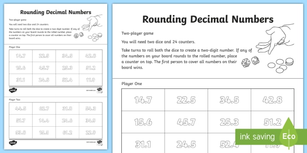 rounding decimals worksheet teacher made