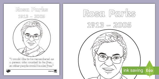 Rosa Parks Coloring Sheet (Teacher Made)