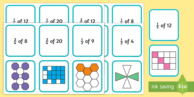 Match the Fraction Sentence Matching Cards