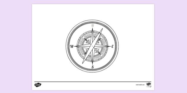 FREE! - Hand Compass Colouring Sheet | Colouring Sheets