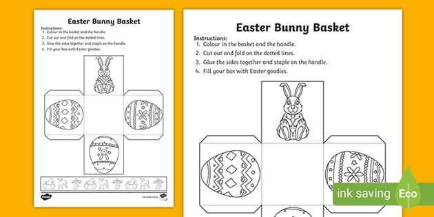 Printable Easter Basket Template  Easter basket template, Easter basket  pattern, Easter templates