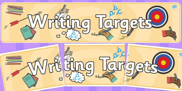 Writing Targets Display Banner Teacher Made