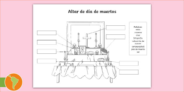 Hoja de actividad: Altar de día de muertos- Guía de trabajo