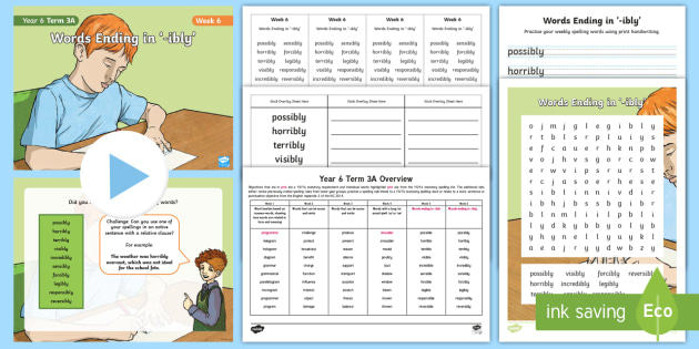 Year 6 Term 3A Week 6 Spelling Pack (teacher made)