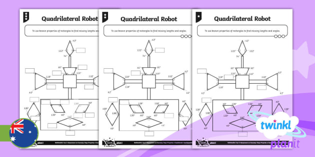 year 5 quadrilaterals australia home learning pdf twinkl