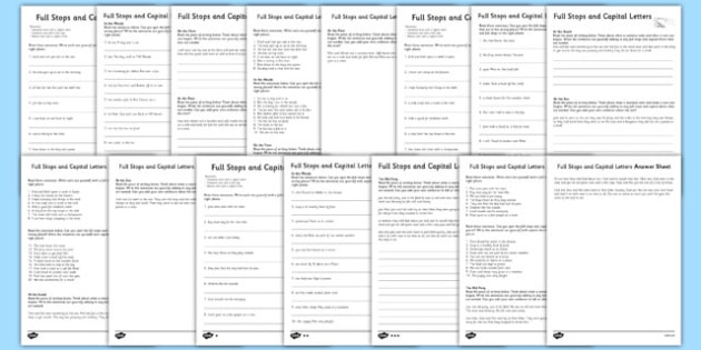 Capital Letters And Full Stops Worksheet teacher Made 