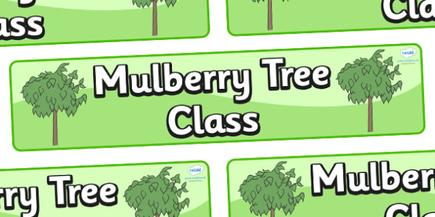 Mulberry Tree Themed Classroom Display Banner 8644