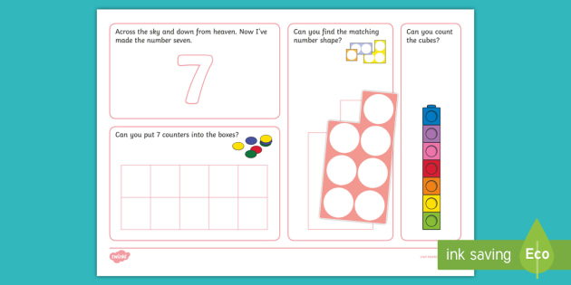 All About Number 7 Activity Mat (teacher made)